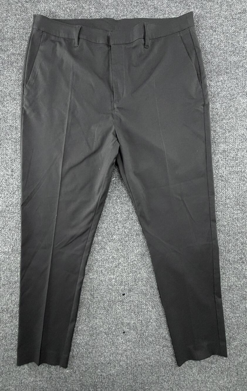 BYLT Pants Mens 41x30 Black Executive Pant Slim Tapered Microfiber Stretch Dress
